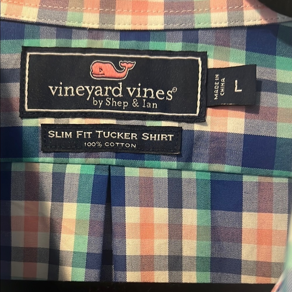 NWOT VINEYARD VINES Men's Multicolor Plaid Shirt SIZE L - Picture 5 of 9